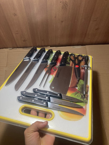 11PCs Knife Set With Cutting Board