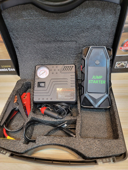 2000A 2-in-1 Car Jump Starter with Tire Inflator 12V