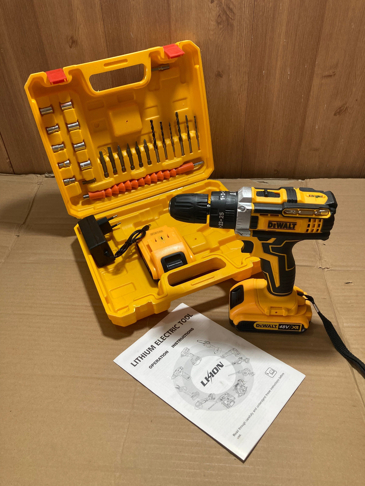 DEWALT 36V Rechargeable Drill Machine with Tool Kit