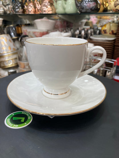 GGK Premium Quality Bone China Classic Collection 6pcs Tea Cup & Saucer Set