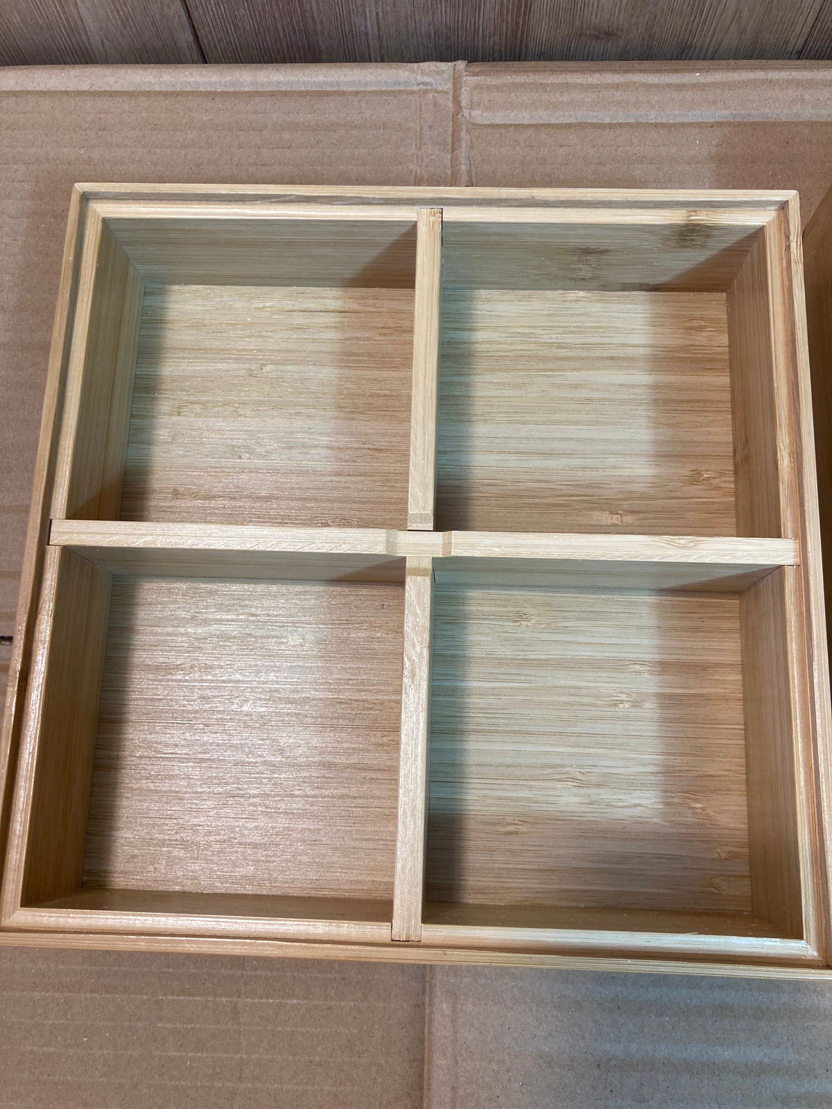 Bamboo Wood Multi Storage Dry Fruit Serving Tray