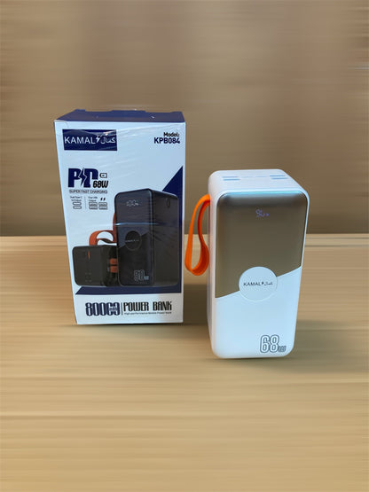 Kamal 68W Fast Charging Power Bank 80,000 mAh - KPB084