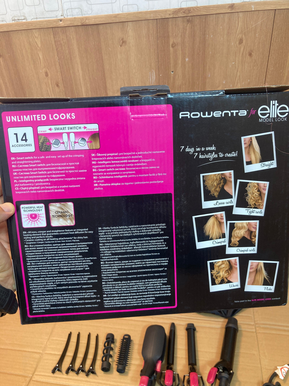 Lot Imported Rowenta 14 in 1 Powerful Hair Styler Set