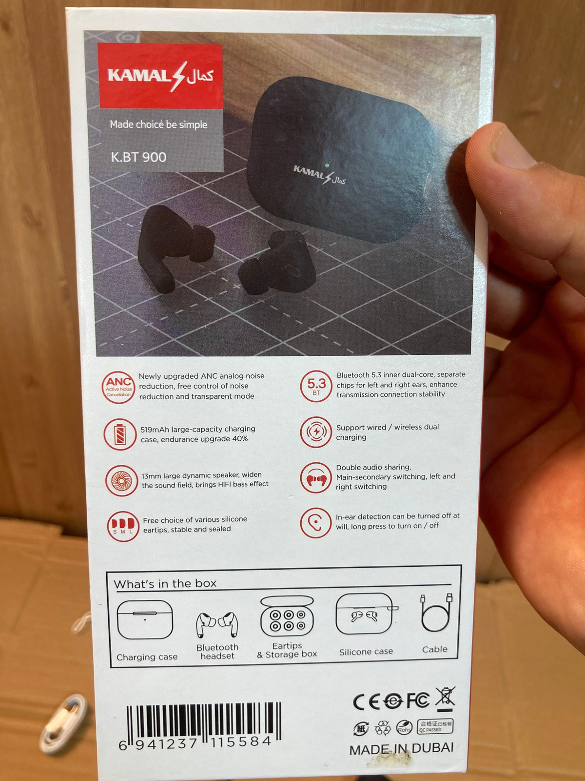 Kamal Upgraded ANC AirPods - Earbuds KBT 900